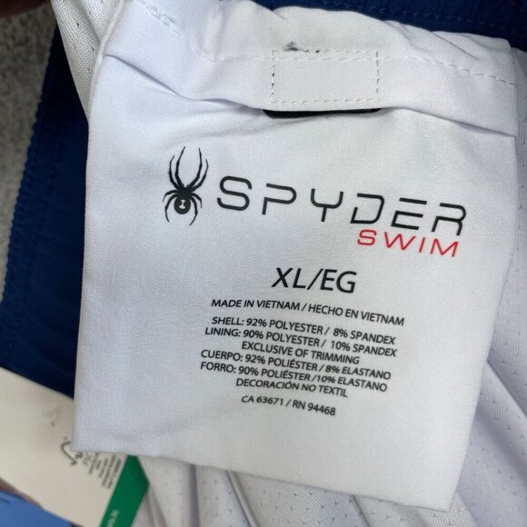 NEW Spyder Men's XL Swim Shorts Blue With 7.5" Inseam & Quick Dry - Picture 6 of 9